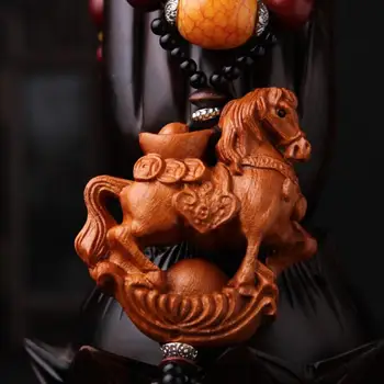 Chinese Peach Wood Carved Animal Horse Yuan Bao Bring Money Wealth Exquisite Car Pendant Statue Gift
Chinese Peach Wood Carved Animal Horse Yuan Bao Bring Money Wealth Exquisite Car Pendant Statue Gift