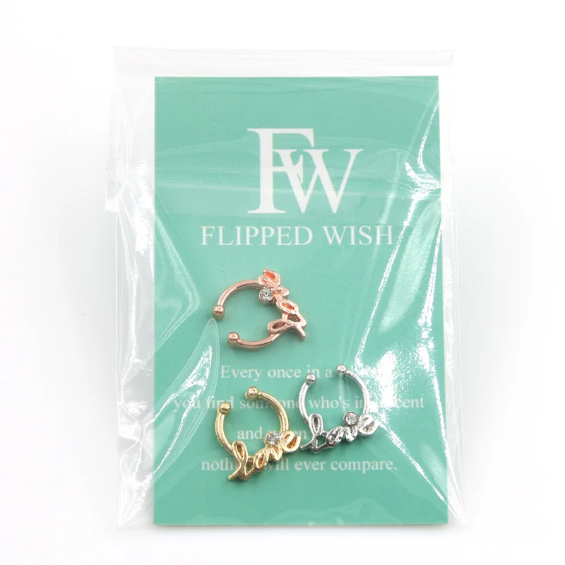 2016 New Design Crystal Unique Love Fake Septum Silver Nose Rings and Studs for Women Piercing Hanger Body Jewelry 3 Colors
2016 New Design Crystal Unique Love Fake Septum Silver Nose Rings and Studs for Women Piercing Hanger Body Jewelry 3 Colors