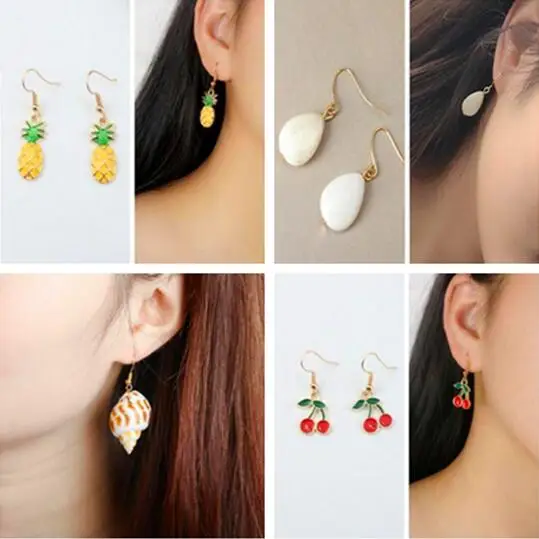 2019 Fashion Simple Conch shell triangle Heart five-pointed star cherry pineapple fruit animal earrings Female charm jewelry
2019 Fashion Simple Conch shell triangle Heart five-pointed star cherry pineapple fruit animal earrings Female charm jewelry