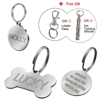 Stainless Steel Customized Dog ID Tags Engraved Personalized Cat Pet Tags Round Bone Shape
Stainless Steel Customized Dog ID Tags Engraved Personalized Cat Pet Tags Round Bone Shape