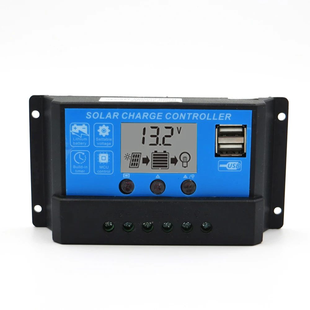 Automatic 12V/24V 10A PWM Solar Charge Controller for both Lithium Battery and Lead Acid | Электроника