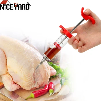 NICEYARD BBQ Meat Syringe Cooking Sauce Injection Tool Poultry Turkey Chicken Flavor Syringe Marinade Injector
NICEYARD BBQ Meat Syringe Cooking Sauce Injection Tool Poultry Turkey Chicken Flavor Syringe Marinade Injector