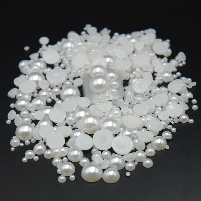 Mixed size(2-12MM) Fashion 1000pcs/pack Ivory/White Half Round DIY Resin Flatback Nail Art Pearl For Nail Decoration
Mixed size(2-12MM) Fashion 1000pcs/pack Ivory/White Half Round DIY Resin Flatback Nail Art Pearl For Nail Decoration