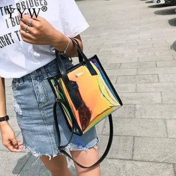 Fashion Laser Jelly Handbag Tote Women Square Casual Crossbody Bag Girls 2019 Pink Gold Silver Shoulder Bag Designer Travel Bag
Fashion Laser Jelly Handbag Tote Women Square Casual Crossbody Bag Girls 2019 Pink Gold Silver Shoulder Bag Designer Travel Bag