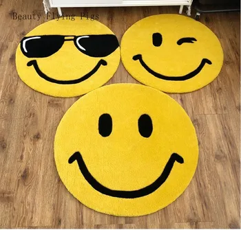 Cartoon smiley face home round carpet decoration living room bedroom study traditional handmade acrylic thickening disposable
Cartoon smiley face home round carpet decoration living room bedroom study traditional handmade acrylic thickening disposable