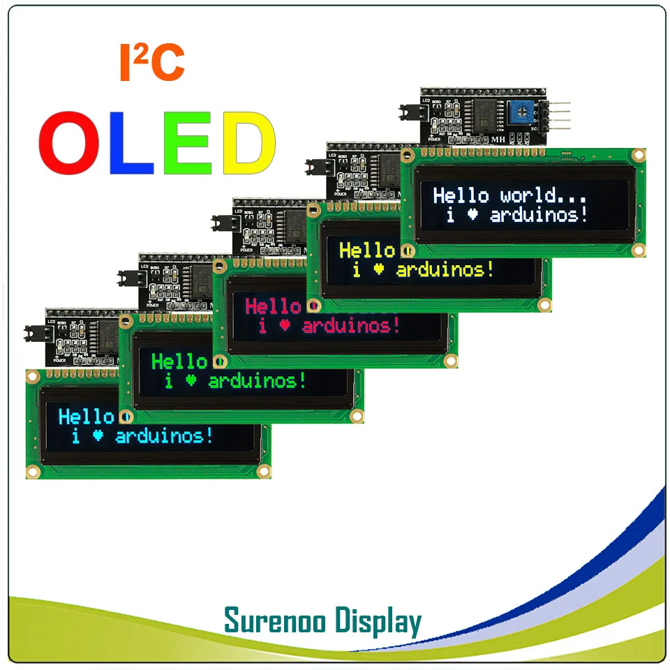 Real OLED Display, IIC/I2C/TWI 1602 162 16*2 Serial Character LCD Module Display Screen LCM
Real OLED Display, IIC/I2C/TWI 1602 162 16*2 Serial Character LCD Module Display Screen LCM