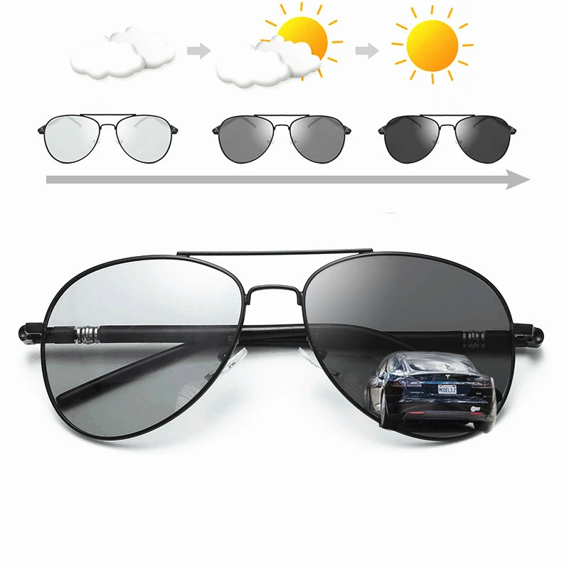 KJDCHD Photochromic Sunglasses Men Polarized Sun Glasses for Man Driving Driver's Goggles UV400 Chameleon Light-colored Lens
KJDCHD Photochromic Sunglasses Men Polarized Sun Glasses for Man Driving Driver's Goggles UV400 Chameleon Light-colored Lens