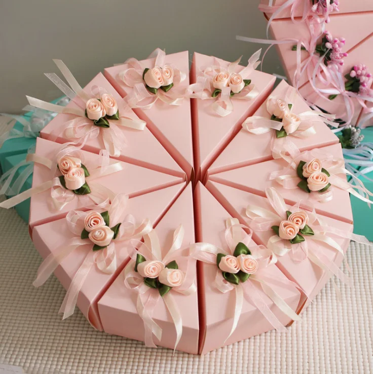 50pcs Blue Pink Flower Triangular Cake Style Wedding Favors Candy Boxes Party Chocolate Boxes Gift Box Bomboniera
50pcs Blue Pink Flower Triangular Cake Style Wedding Favors Candy Boxes Party Chocolate Boxes Gift Box Bomboniera