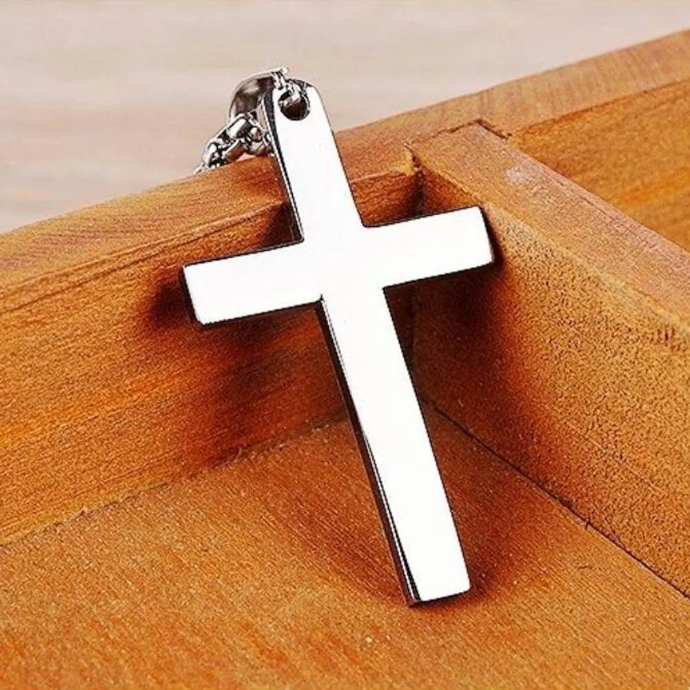 Cross Pendant Necklace Jewelry Single Smooth Geometry Alloy In Stainless Steel Chain Simple Men 3 Colors drop shipping
Cross Pendant Necklace Jewelry Single Smooth Geometry Alloy In Stainless Steel Chain Simple Men 3 Colors drop shipping