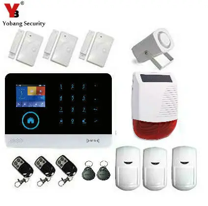 

YobangSecurity Wireless GSM Security IP Camera WIFI Home Security Surveillance Alarm System With Solar Power Flash Strobe Siren