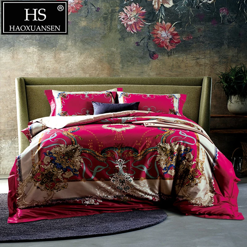 HS 100S Luxury European Style Red Digital Print 4pcs Bedding Sets 100% Egypt Cotton Bed Duvet Cover Bed Sheet Set King Queen
HS 100S Luxury European Style Red Digital Print 4pcs Bedding Sets 100% Egypt Cotton Bed Duvet Cover Bed Sheet Set King Queen