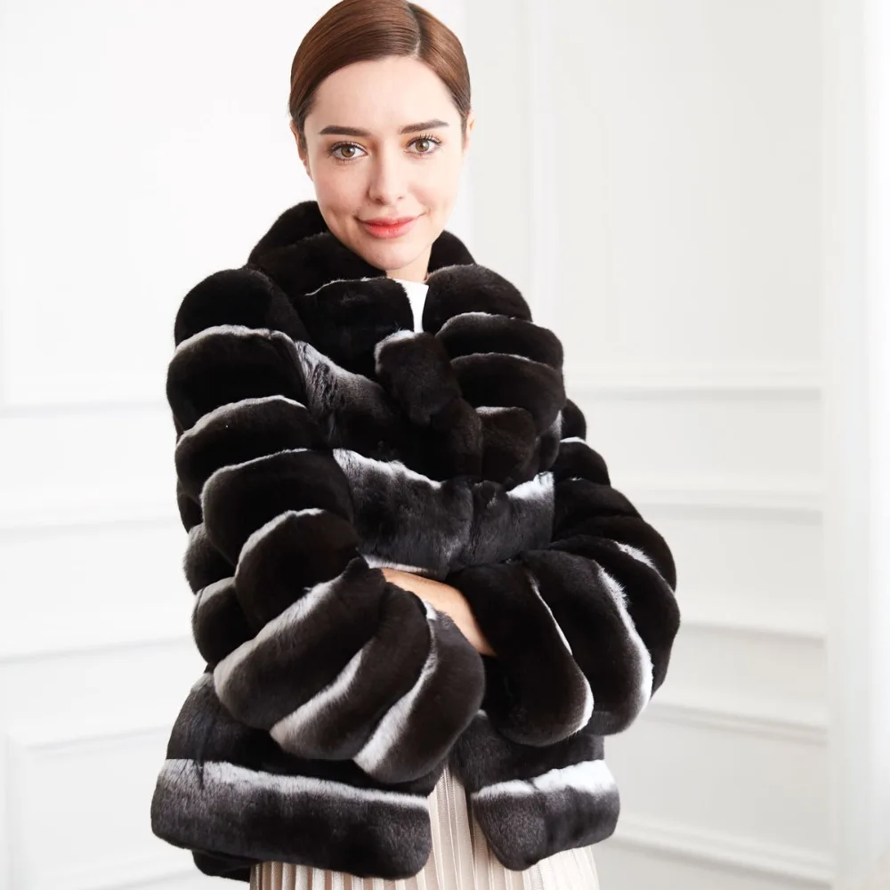 Real fur coats women luxury fur for Russia winter 100% natural chinchilla coat high end quality fur clothing female NPI 80119B
Real fur coats women luxury fur for Russia winter 100% natural chinchilla coat high end quality fur clothing female NPI 80119B