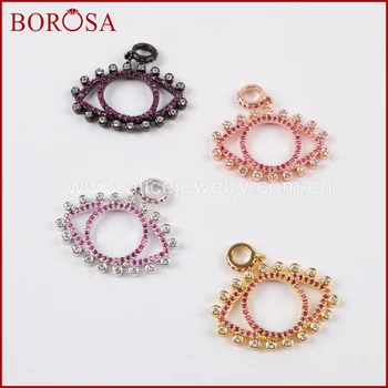 BOROSA CZ Micro Pave Evil Eye Druzy Pendant for Women,Mix Color CZ Stone Bead Zircon Pave Pendant for Necklace Making WX509
BOROSA CZ Micro Pave Evil Eye Druzy Pendant for Women,Mix Color CZ Stone Bead Zircon Pave Pendant for Necklace Making WX509