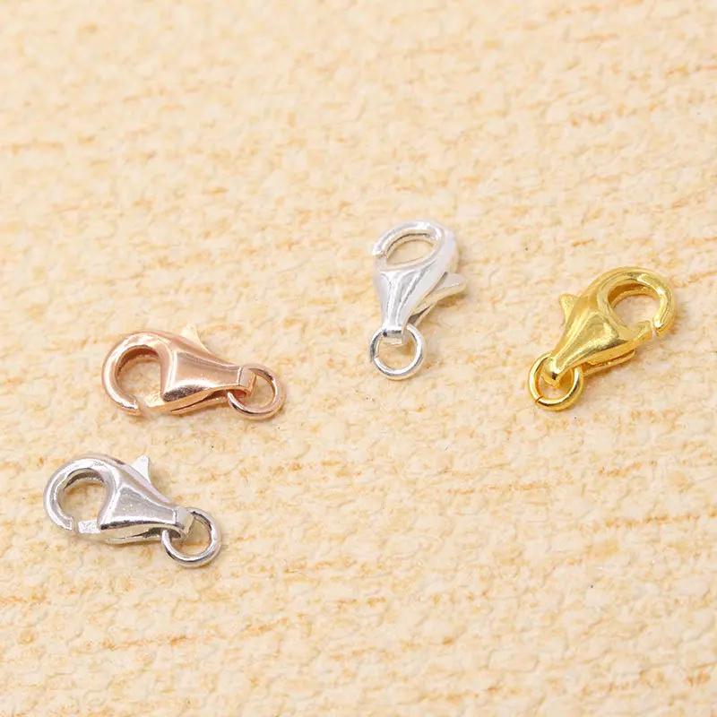 3pcs/lot 925 Sterling Silver 8/9/10/11MM Lobster Clasp Hook for Bracelets&necklace&Key DIY Clasps 925 Jewlery Component Making
3pcs/lot 925 Sterling Silver 8/9/10/11MM Lobster Clasp Hook for Bracelets&necklace&Key DIY Clasps 925 Jewlery Component Making