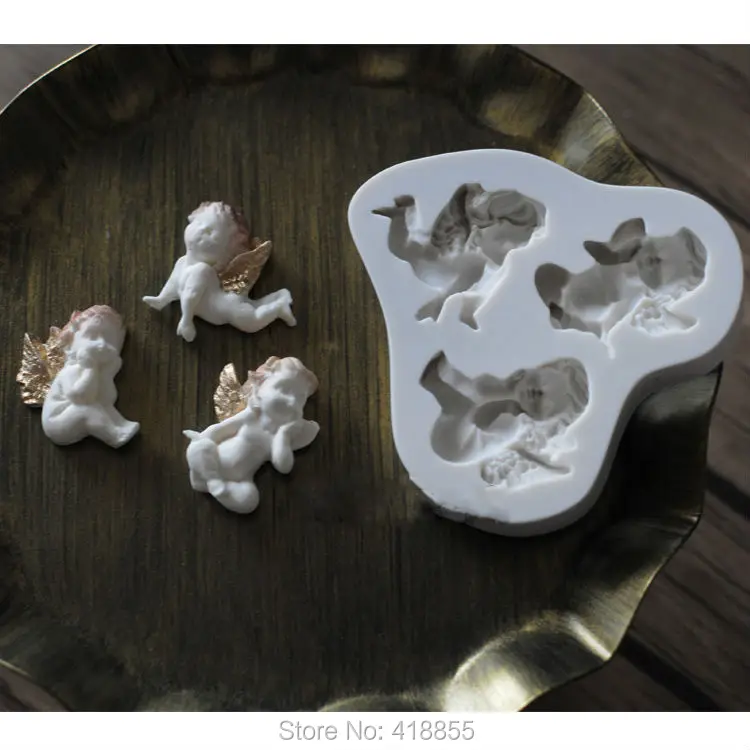 Mold Silicone 3 Different Shapes Of Small Angels Food Grade Fondant Mold Silicones Moulds Silicone Rubber CIQ,FDA,LFGB,CE / EU
Mold Silicone 3 Different Shapes Of Small Angels Food Grade Fondant Mold Silicones Moulds Silicone Rubber CIQ,FDA,LFGB,CE / EU