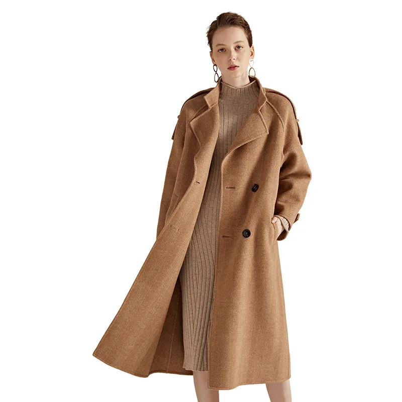Winter hand stitching windbreaker Two-sided Cashmere oversize winter coat women long woolen trench loose wool coat women S103-A
Winter hand stitching windbreaker Two-sided Cashmere oversize winter coat women long woolen trench loose wool coat women S103-A