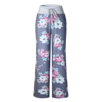Wontive Drawstring Wide Leg Pants Loose Straight Trousers Long Female Plus Size Trousers Casual Women Gray Flower Print Pants
Wontive Drawstring Wide Leg Pants Loose Straight Trousers Long Female Plus Size Trousers Casual Women Gray Flower Print Pants