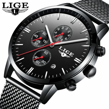 LIGE Top Luxury Brand Mens Business Watches Men Quartz Watch Steel Mesh Strap Casual Waterproof Sport Watch Relogio Masculino
LIGE Top Luxury Brand Mens Business Watches Men Quartz Watch Steel Mesh Strap Casual Waterproof Sport Watch Relogio Masculino
