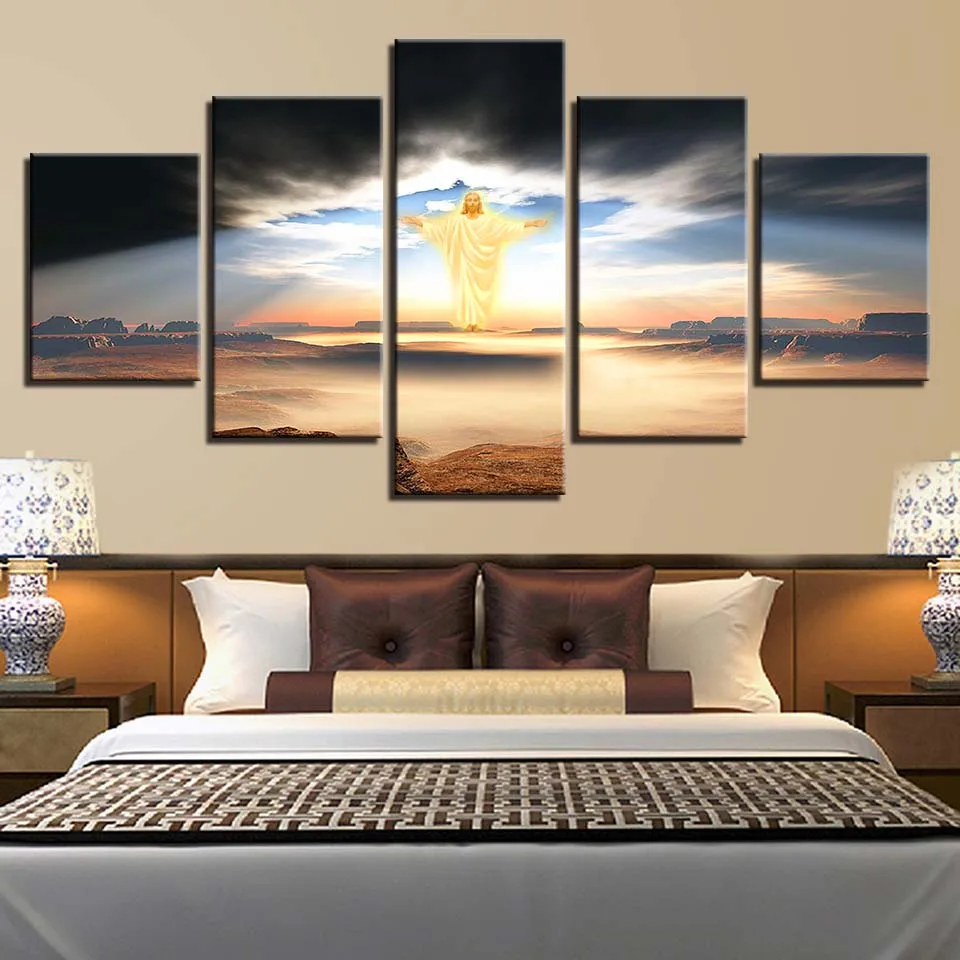 Wall Art Canvas Painting HD Prints Home Decor 5 Pieces Jesus Modular Pictures Buddha Artwork Restaurant Creative Poster Frame
Wall Art Canvas Painting HD Prints Home Decor 5 Pieces Jesus Modular Pictures Buddha Artwork Restaurant Creative Poster Frame