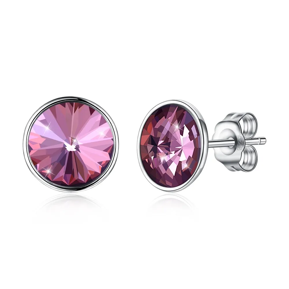 Crystal & S925 Silver Plated Stud Earrings Lovely Mini round Style Allergy Free For Delicate Fine Jewelry
Crystal & S925 Silver Plated Stud Earrings Lovely Mini round Style Allergy Free For Delicate Fine Jewelry