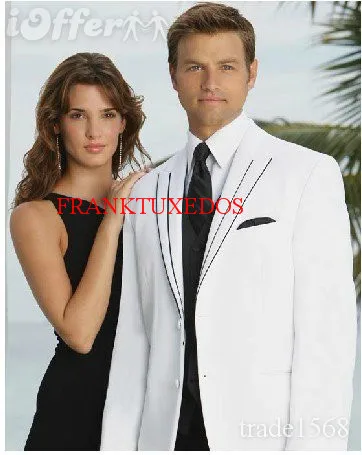 New style Customize made White Two Button Groom Tuxedos Best Man Groomsmen Prom Suits Men Wedding Suits(Jacket+Pants+vest+Tie)
New style Customize made White Two Button Groom Tuxedos Best Man Groomsmen Prom Suits Men Wedding Suits(Jacket+Pants+vest+Tie)