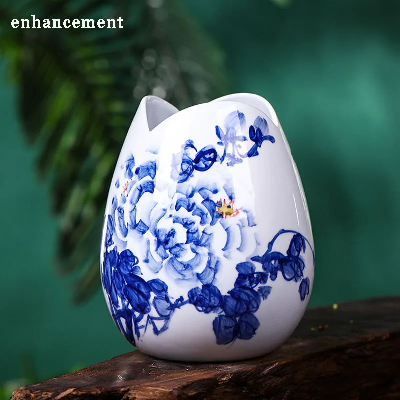 Image Jingdezhen ceramic on glazed luminous vase for sitting room decorate furnishing articles Modern handicraft furnishing articles