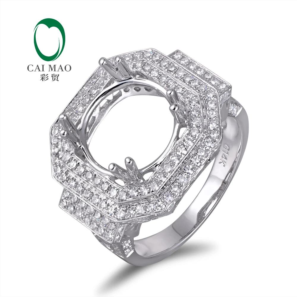 11mm Round Cut 1.26ct Natural Diamonds 18k White Gold Engagement Wedding Ring 
11mm Round Cut 1.26ct Natural Diamonds 18k White Gold Engagement Wedding Ring