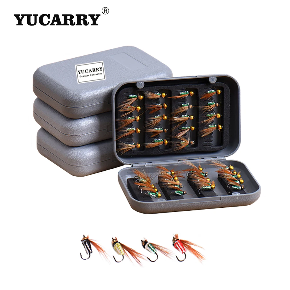 YUCARRY Brand 40pc/lot Insect Fishing Hooks High Carbon Steel Fishhooks with Imitate Biological Housefly Barb for Carp Fishing
YUCARRY Brand 40pc/lot Insect Fishing Hooks High Carbon Steel Fishhooks with Imitate Biological Housefly Barb for Carp Fishing