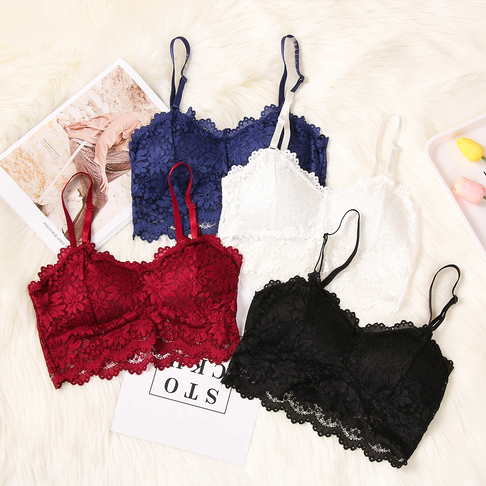 2019 Women Sexy Floral Lace Bralette Push Up Bra Hollow Lingerie Ultra Strap Padded Bras Wireless Underwear Seamless Padded Bra
2019 Women Sexy Floral Lace Bralette Push Up Bra Hollow Lingerie Ultra Strap Padded Bras Wireless Underwear Seamless Padded Bra