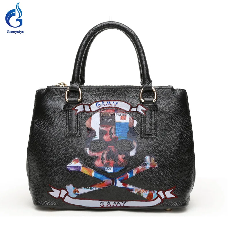 Gamystye New Graffiti Women Bags Genuine leather Handbags design hand paint skull handbags Colorful ART Bags Customize Picture
Gamystye New Graffiti Women Bags Genuine leather Handbags design hand paint skull handbags Colorful ART Bags Customize Picture