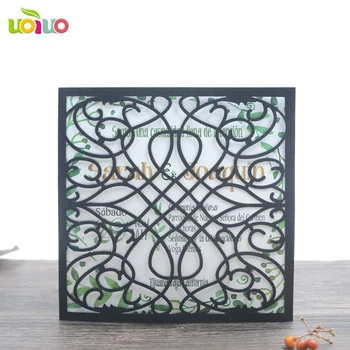 50pc China Vintage Laser Cut Wedding Invitations black Party Elegant Luxurious invitation Card Paper
50pc China Vintage Laser Cut Wedding Invitations black Party Elegant Luxurious invitation Card Paper