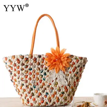 Fashion Summer Boho Beach Handbag Female Handmade Weave Handbag Lovely Floral Large Capacity Tote Shopping Bags Women Teavel Bag
Fashion Summer Boho Beach Handbag Female Handmade Weave Handbag Lovely Floral Large Capacity Tote Shopping Bags Women Teavel Bag