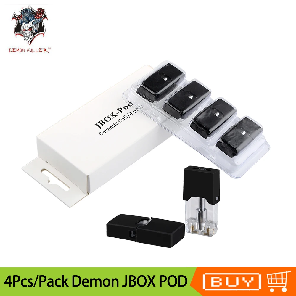 Original 4pcs/pack Demon Killer JBOX Pod Cartridge 0.7ml for JBOX Mod Atomizer Electronic Cigarette Vaporizer Pod Vepe Pen
Original 4pcs/pack Demon Killer JBOX Pod Cartridge 0.7ml for JBOX Mod Atomizer Electronic Cigarette Vaporizer Pod Vepe Pen