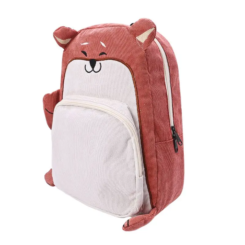 Women Girls Backpack Schoolbag Corduroy Embroidery Cute Dog Fox Ear Bookbag Vintage Notebook Rucksack
Women Girls Backpack Schoolbag Corduroy Embroidery Cute Dog Fox Ear Bookbag Vintage Notebook Rucksack