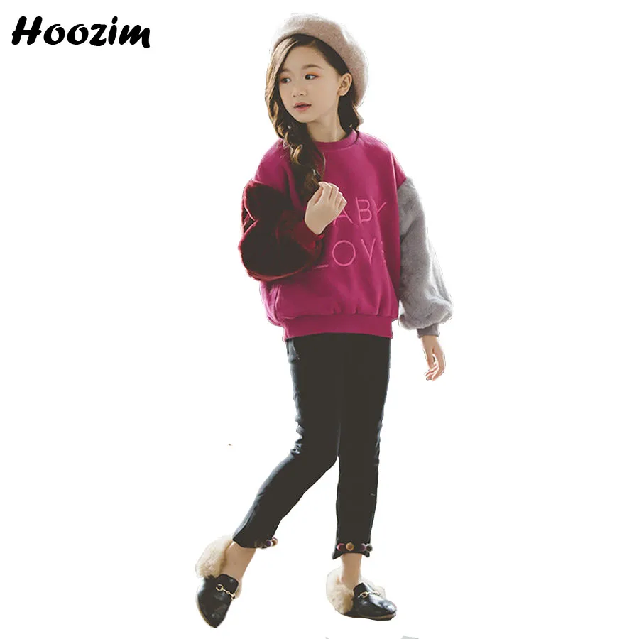 Autumn Teenage Girls Clothing Set 10 11 12 Years Cute Faux Fur Sleeve Letter Fleece Tops+Pants Children Beautiful Suit For Girls
Autumn Teenage Girls Clothing Set 10 11 12 Years Cute Faux Fur Sleeve Letter Fleece Tops+Pants Children Beautiful Suit For Girls