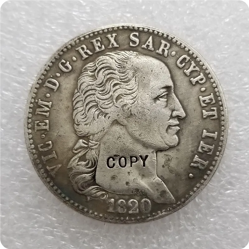 1820 SARDINIA/ITALIAN STATES 5 LIRE COIN COPY commemorative coins-replica coins medal coins collectibles
1820 SARDINIA/ITALIAN STATES 5 LIRE COIN COPY commemorative coins-replica coins medal coins collectibles