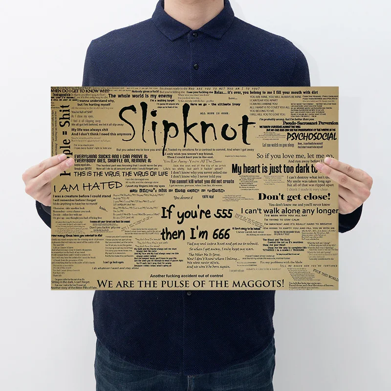 Slipknot Heavy Metal/ROCK BAND/kraft paper/bar poster/Wall stickers/Retro Poster/decorative painting 51x35.5cm
Slipknot Heavy Metal/ROCK BAND/kraft paper/bar poster/Wall stickers/Retro Poster/decorative painting 51x35.5cm