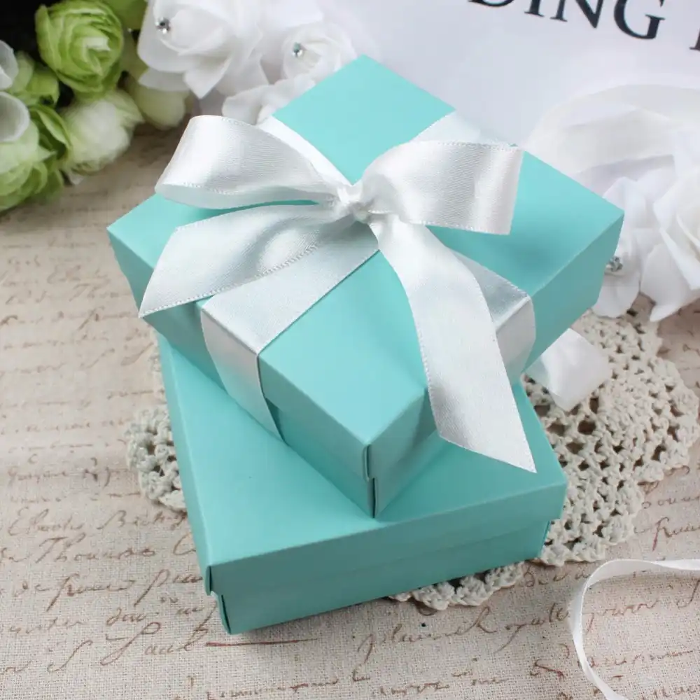 boxes square gift box with ribbon wedding favors and gifts party