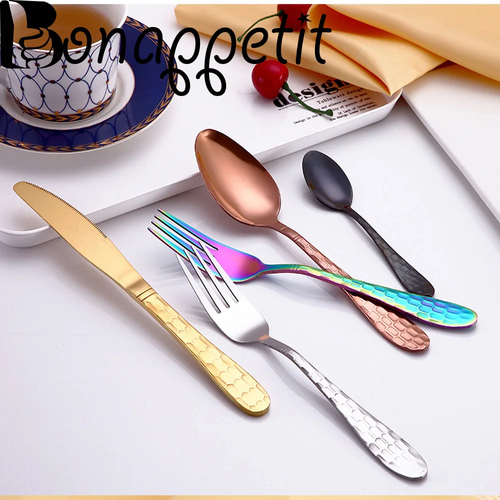 1PC Multicolor Stainless Steel Upscale Dinnerware Cutlery Steak Fork Spoon Teaspoon Dinner Utensils Home & Kitchen Tools
1PC Multicolor Stainless Steel Upscale Dinnerware Cutlery Steak Fork Spoon Teaspoon Dinner Utensils Home & Kitchen Tools