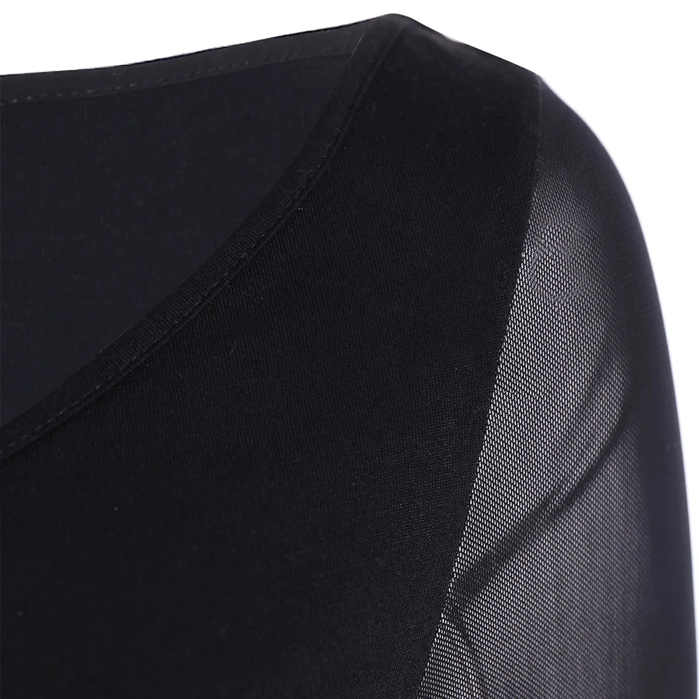 VESTLINDA Lace Flare Sleeve Sheer Panel Blusa Top Women Blouse Shirt Blusas Mujer 2017 Plus Size Women Clothing Summer Blouses 12