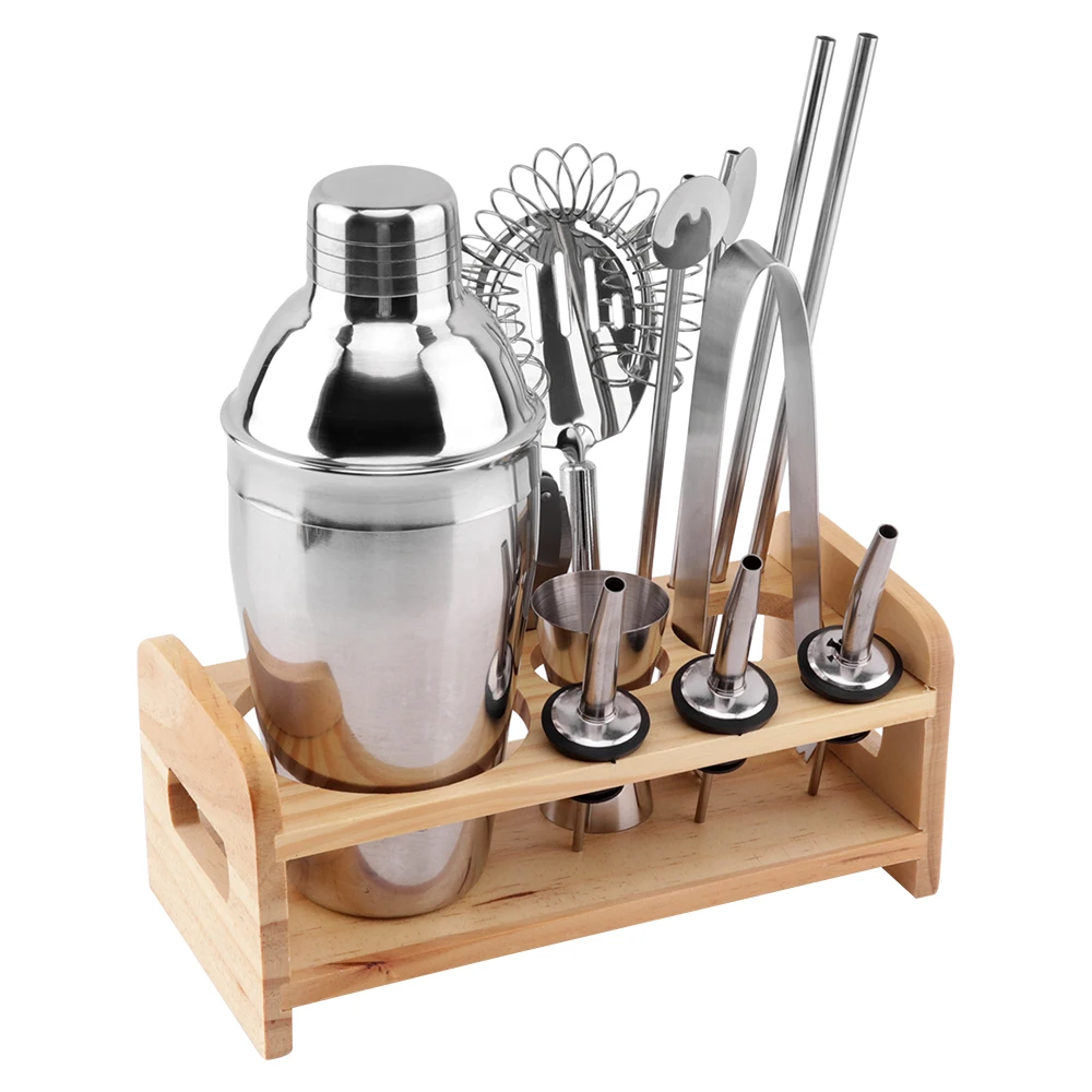 13Pcs/set Stainless Steel Bartending Tools Kit Cocktail Shaker 550ml Bartending Bottle Wine Pourer Ice Clip Club Bar Sets
13Pcs/set Stainless Steel Bartending Tools Kit Cocktail Shaker 550ml Bartending Bottle Wine Pourer Ice Clip Club Bar Sets