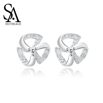 SA SILVERAGE Women 925 Silver AAA Zirconia Silver Earring 925 Sterling Silver Three-petal Flower Korean Version Stud Earrings
SA SILVERAGE Women 925 Silver AAA Zirconia Silver Earring 925 Sterling Silver Three-petal Flower Korean Version Stud Earrings