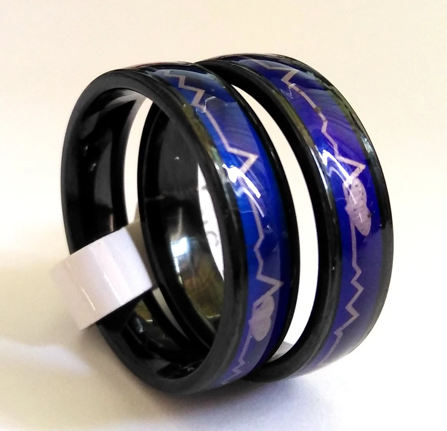 50PCS Unique ECG 6mm Mood Rings Men's Women's Stainless Steel Band Rings Lovers Rings Party Gift Wholesale Jewelry
50PCS Unique ECG 6mm Mood Rings Men's Women's Stainless Steel Band Rings Lovers Rings Party Gift Wholesale Jewelry