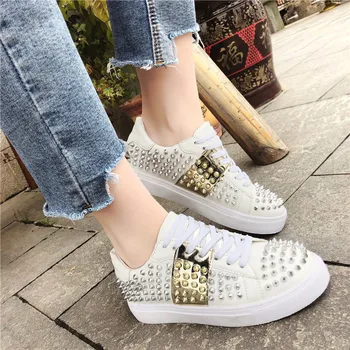 HEE GRAND 2019 New Rivet Flats Women Platform Sneakers Lace-Up Loafers Cross-tied Round Toe Creepers Lady Fashion Shoes XWD7431
HEE GRAND 2019 New Rivet Flats Women Platform Sneakers Lace-Up Loafers Cross-tied Round Toe Creepers Lady Fashion Shoes XWD7431