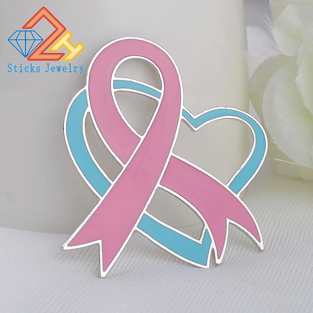 Sticks Jewelry Heart Trendy Brooches Fashion Oil Painting Breast Cancer Awareness Pink Ribbon Brooch
Sticks Jewelry Heart Trendy Brooches Fashion Oil Painting Breast Cancer Awareness Pink Ribbon Brooch