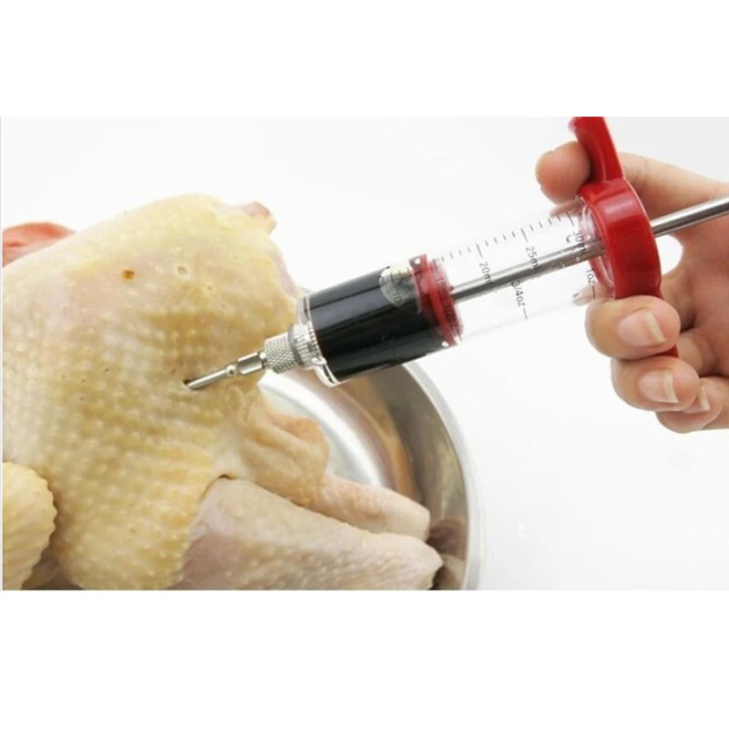 Kitchen Tools BBQ Meat Syringe Marinade Injector Turkey Chicken Meat Flavor Syringe Kitchen Cooking Syinge Accessories
Kitchen Tools BBQ Meat Syringe Marinade Injector Turkey Chicken Meat Flavor Syringe Kitchen Cooking Syinge Accessories