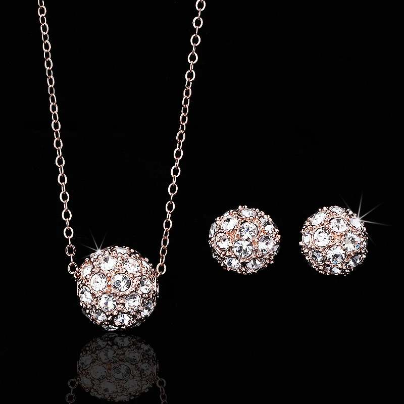 ZHOUYANG Top Quality ZYS193 Crystal Ball Rose Gold Color Jewelry Necklace Earring Set Rhinestone Made with Austrian Crystals
ZHOUYANG Top Quality ZYS193 Crystal Ball Rose Gold Color Jewelry Necklace Earring Set Rhinestone Made with Austrian Crystals