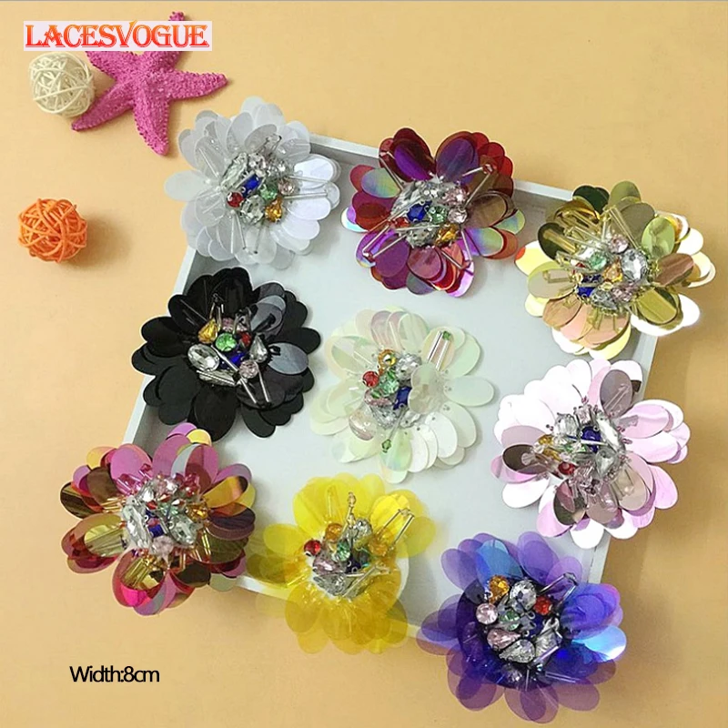 10PCS 8cm Rhinestones patches DIY Handmade applique accessories Garment needlework sewing Cloth paste decoration 627
10PCS 8cm Rhinestones patches DIY Handmade applique accessories Garment needlework sewing Cloth paste decoration 627