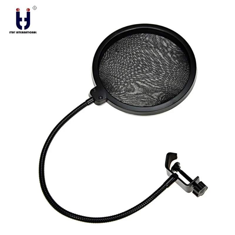 Double Layer Pop Filter PF-60 Black 6-Inch Clamp On Microphone Mic For Condenser Microphone Studio Recording Spray Guard Karaoke
Double Layer Pop Filter PF-60 Black 6-Inch Clamp On Microphone Mic For Condenser Microphone Studio Recording Spray Guard Karaoke