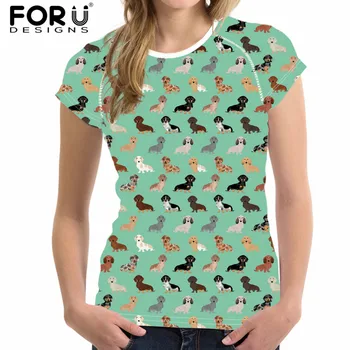 FORUDESIGNS Dachshund Dog Printing Casual Women T Shirt Fashion Round Neck Short Sleeve Tshirt for Girls Ladies Brand Clothing
FORUDESIGNS Dachshund Dog Printing Casual Women T Shirt Fashion Round Neck Short Sleeve Tshirt for Girls Ladies Brand Clothing